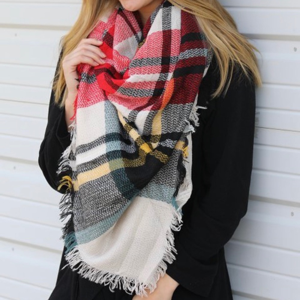 Plaid Blanket Scarf - Picture 2 of 3